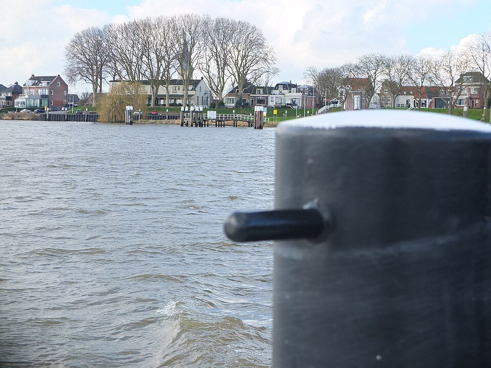 Vanaf het veer bij Schoonhoven is de overkant dichtbij